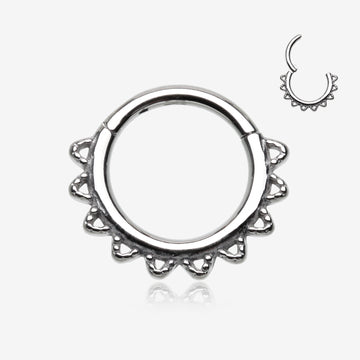 Tribal El Sol Clicker Hoop Ring
